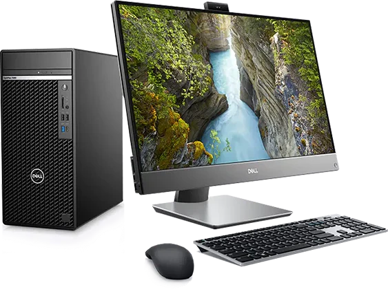 Dell OptiPlex tower with all-in-one display