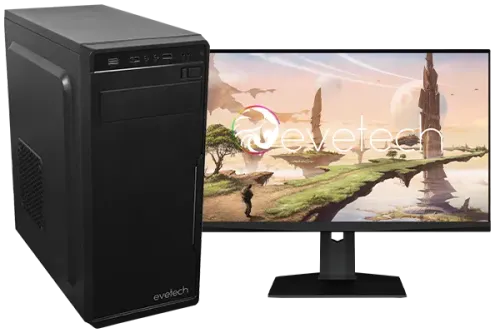 Evetech tower PC with monitor bundle